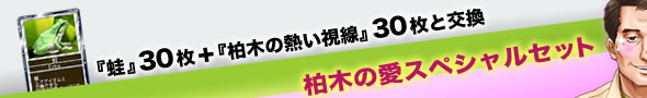 『蛙』30枚and 『柏木の熱い視線』30枚と交換 柏木の愛スペシャルセット