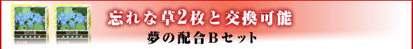 忘れな草2枚と交換可能『夢の配合Bセット』