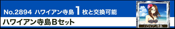 No.2894 ハワイアン寺島1枚と交換可能 ハワイアン寺島Bセット