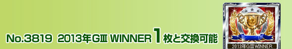 No.3819 2013NGⅢ WINNER 1ƌ\