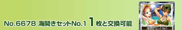 海開きセットNo1 1枚と交換可能
