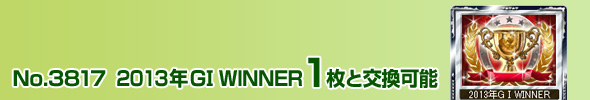 No.3817 2013NGⅠ WINNER 1ƌ\